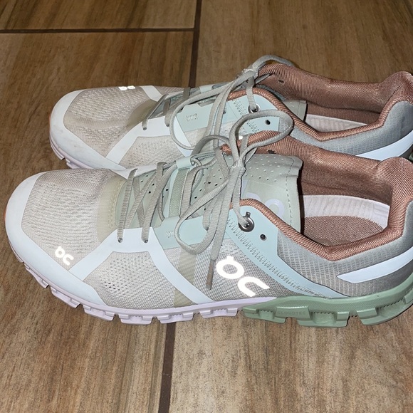 On Cloud Flow Running Shoes Aloe White 9.5M - Picture 6 of 8